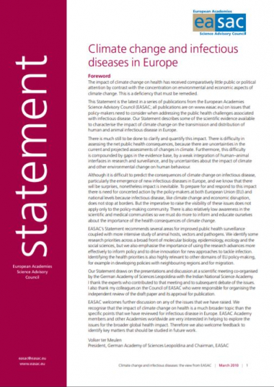 Climate change and infectious diseases in Europe